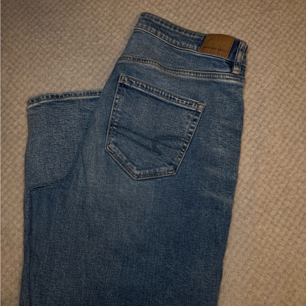 American Eagle Outfitters High Rise Ripped Jeans - Blue - Picture 3 of 3